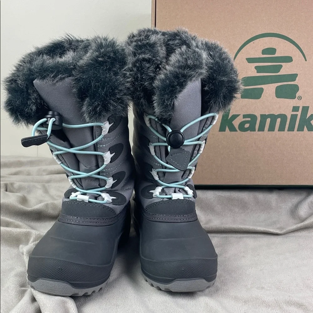 Kamik Snowangel Boots Charcoal Faux Fur